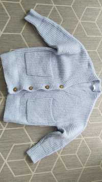 Sweter Kardigan sweterek ZARA rozm.S baby blue błękit