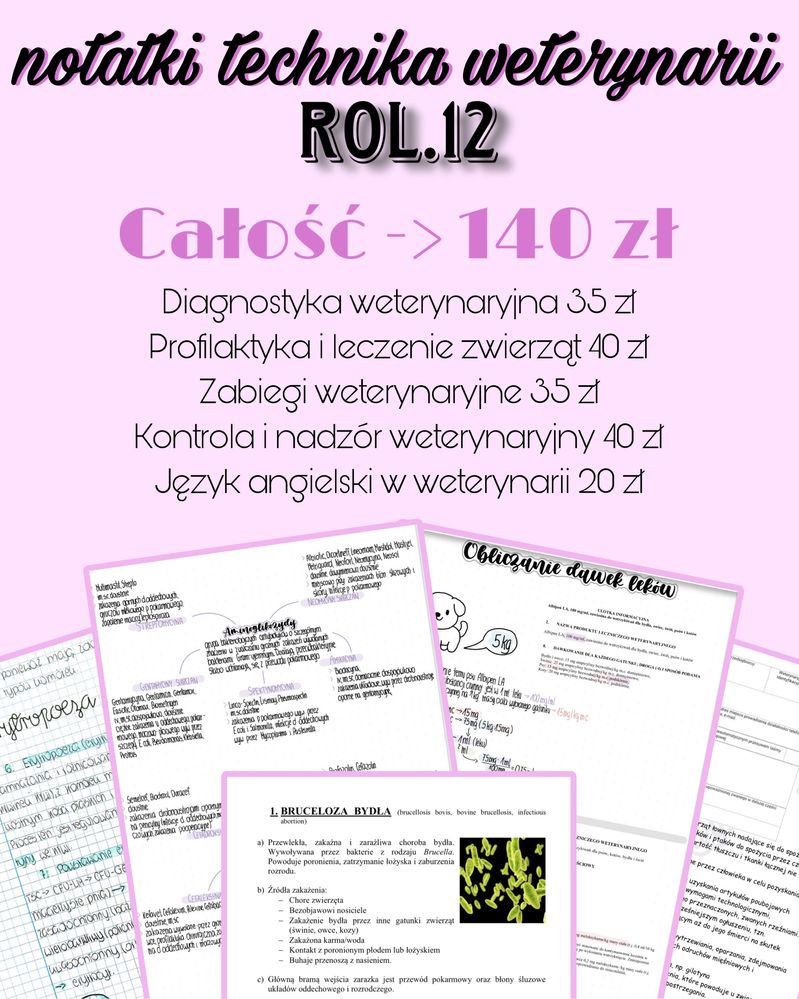 Notatki technika weterynarii ROL.11 ROL.12