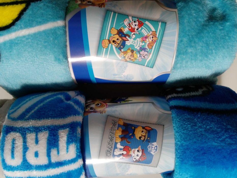 Koc flanelowy130x160cm PsiPatrol Gabby'sDollhouse HelloKitty CareBears