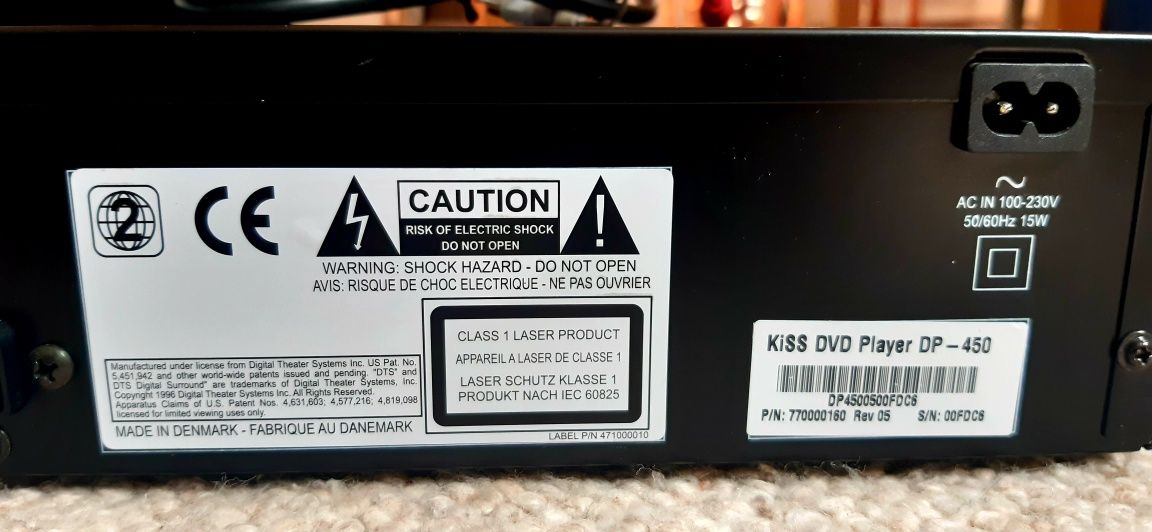 Odtwarzacz DVD DivX CD KISS DP-540 ,