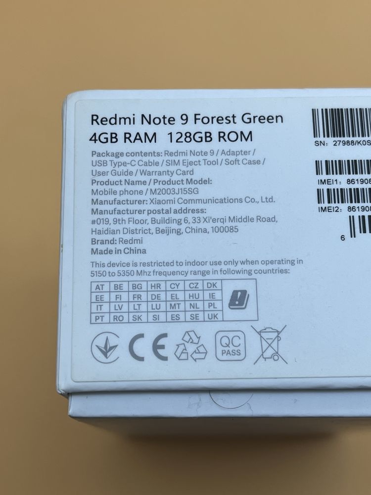 Xiaomi Redmi Note 9 4+2/128 Gb под ремонт