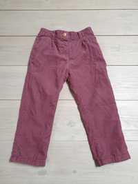 Spodnie sztruksowe ocieplane dla dziewczynki rozmiar 86 92