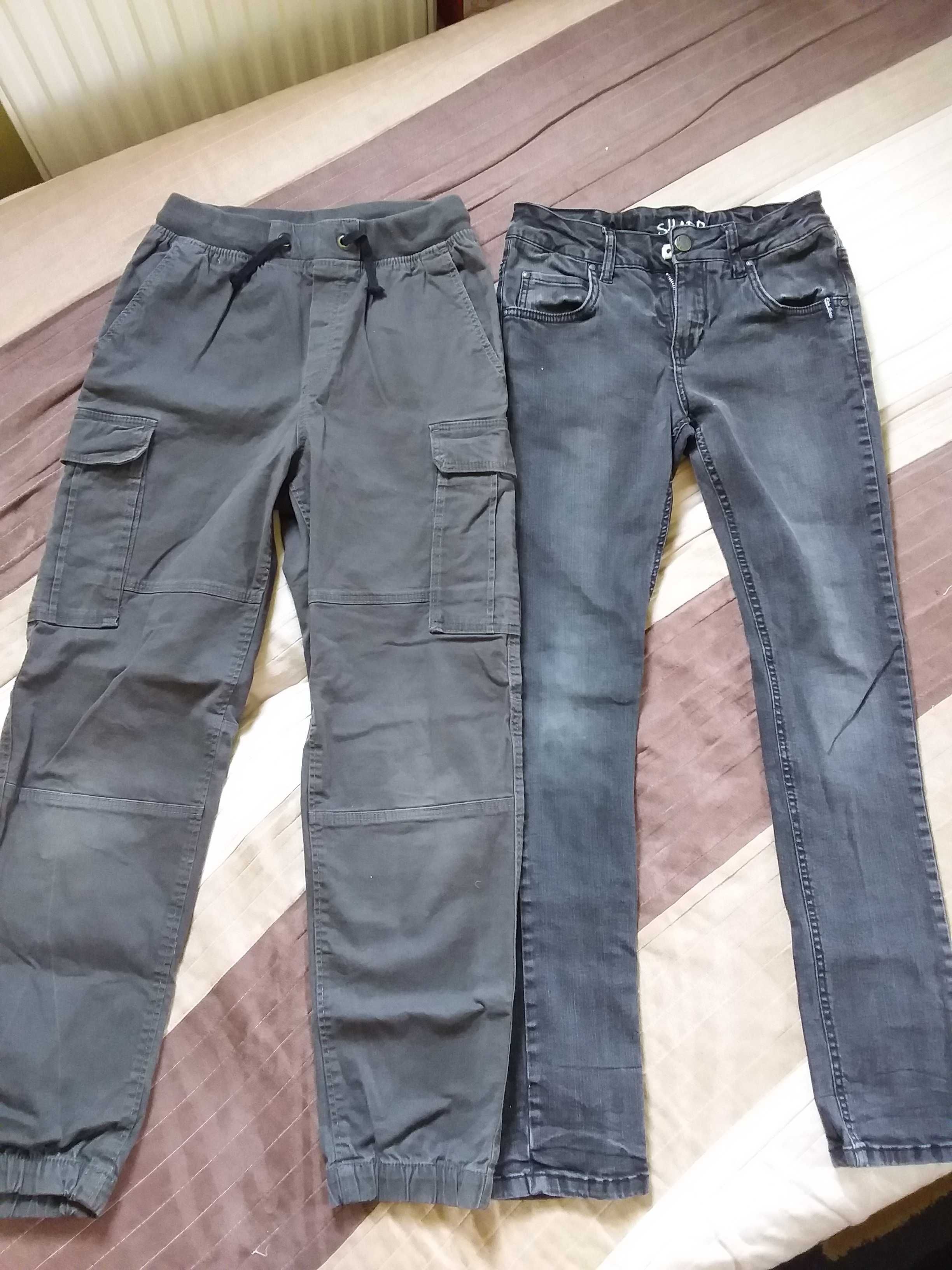 2 pary spodni dla chłopca, joggery i jeans, H&M i Sharp, r 158