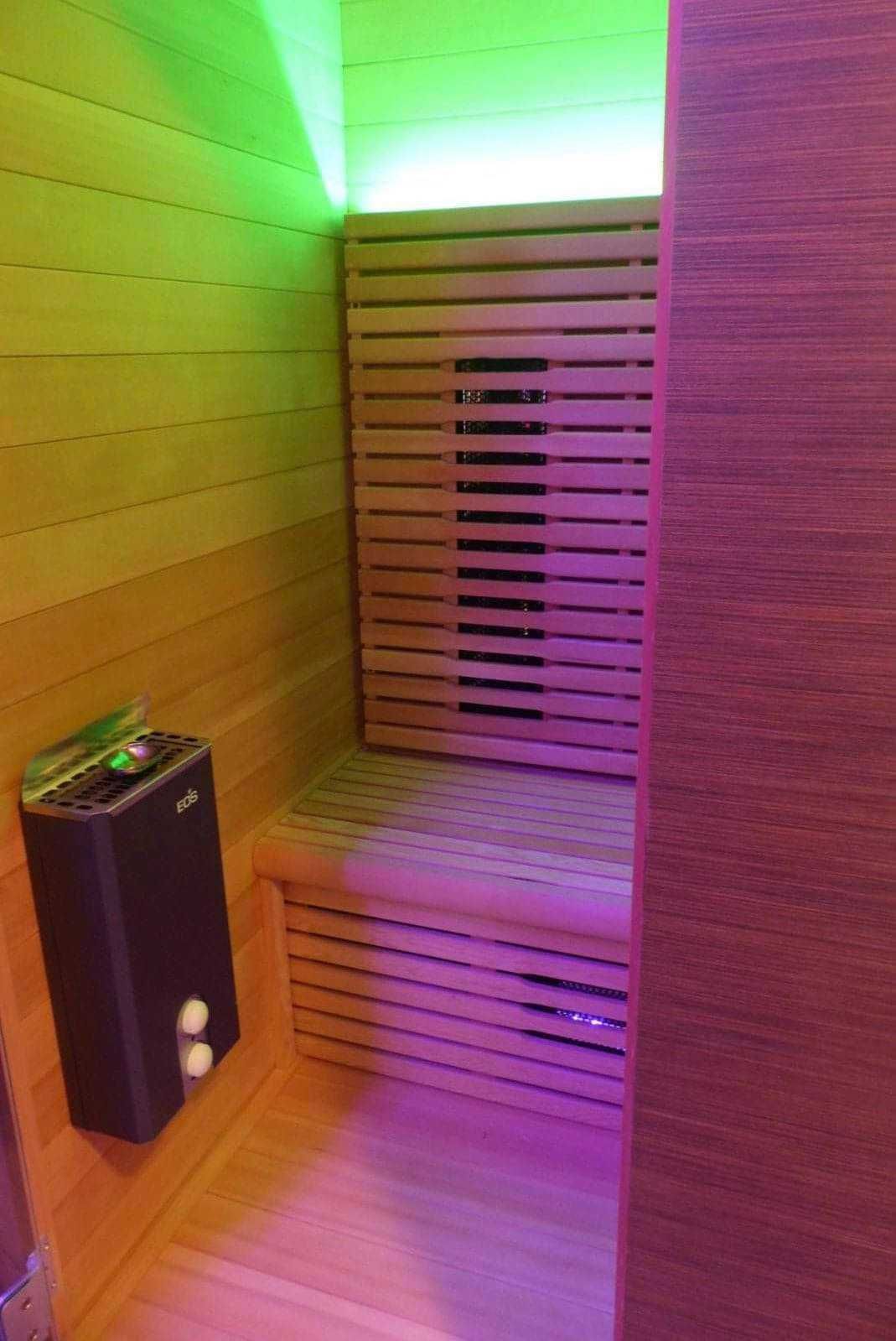 sauna infrared infra red infrarot na podczerwień Saunalux USB MP3 LED