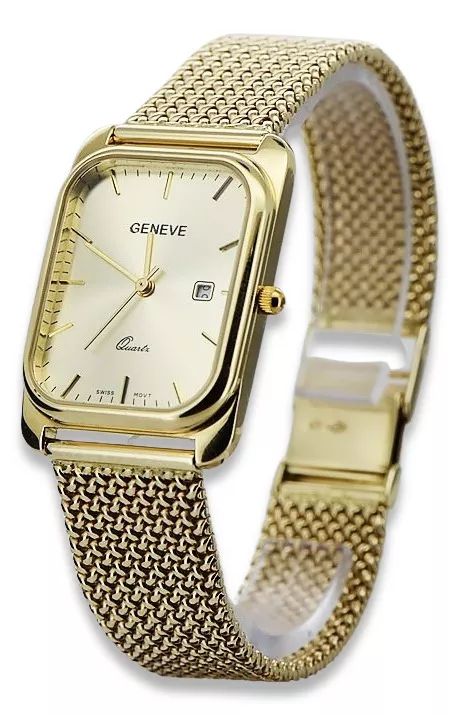 Złoty zegarek męski damski 14k 585 Geneve mw001y&mbw0021y Katowice