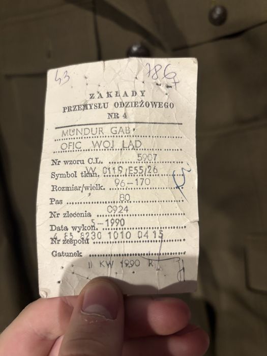 NOWY! Mundur Galowy Wojskowy PRL.