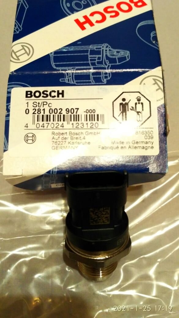 0281002908 BOSCH 0281002907 Датчик давления топлива в рейке