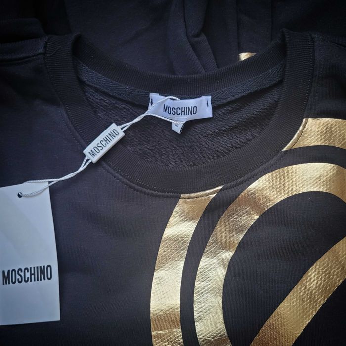 Bluza Męska Moschino złote dodatki Miś Okazja