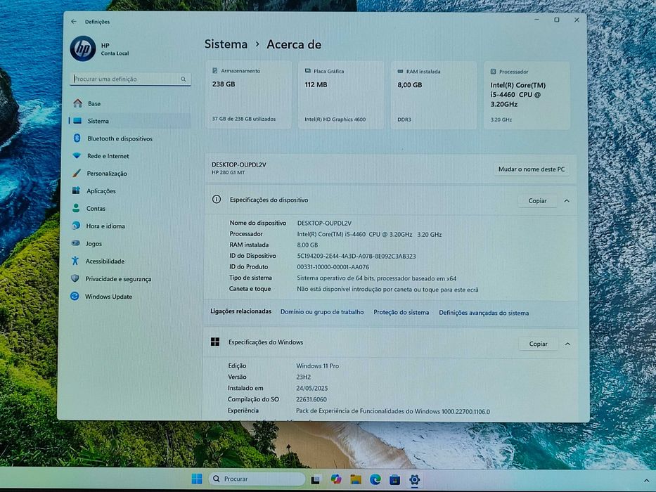 PC HP i5-4460/8Gb/SSD240Gb Computador