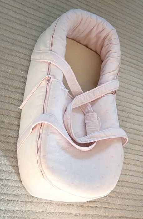 Alcofa bebé tecido rosa