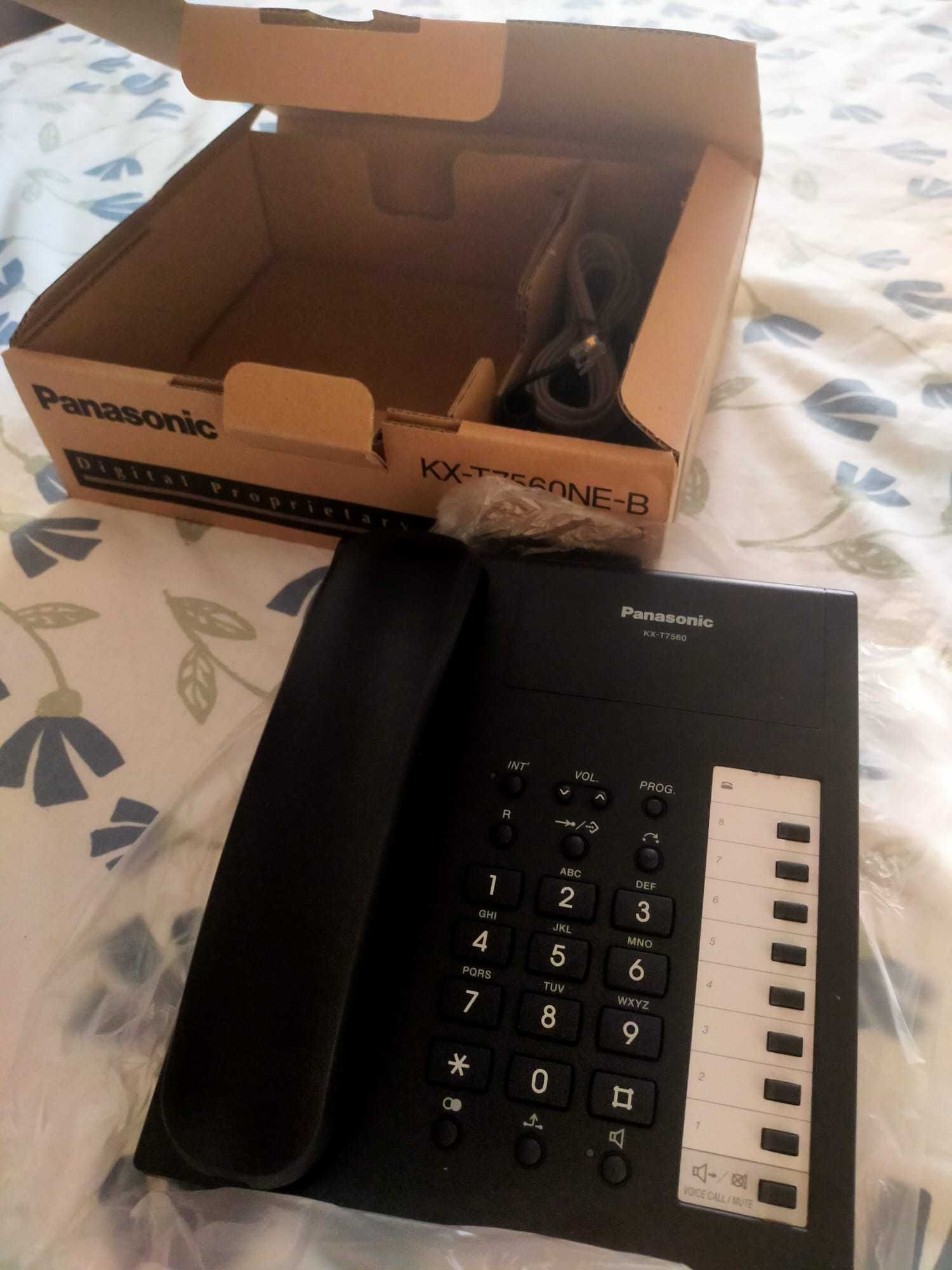 Telefone fixo de escritório Panasonic Digital preto