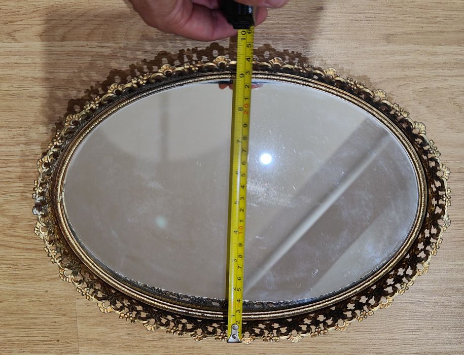 Bandeja de toucador com espelho