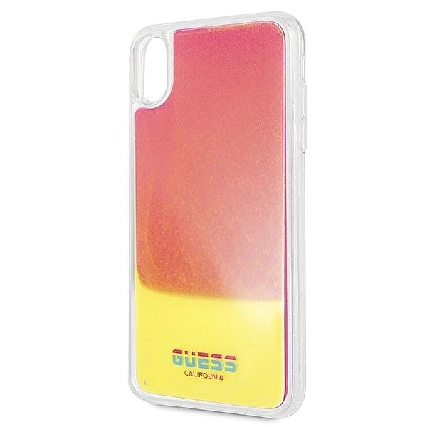 Guess GUHCI65GLCPI iPhone Xs Max różowy /pink hard case California Glo