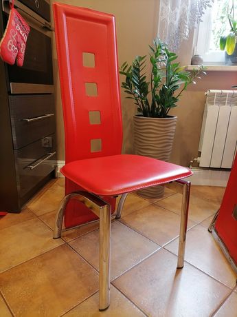 Krzesła halmar K4 czerwone 6 sztuk
