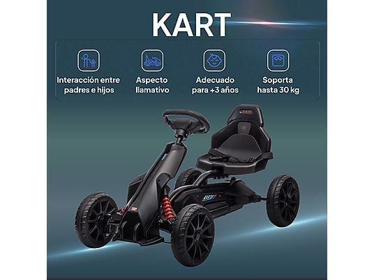 Homcom Gokart dla dzieci z regulowanym siedzeniem.