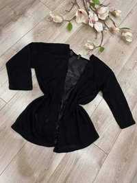 Czarna ażurowa narzuta kimono sweter damski krótki House XS S 34 36