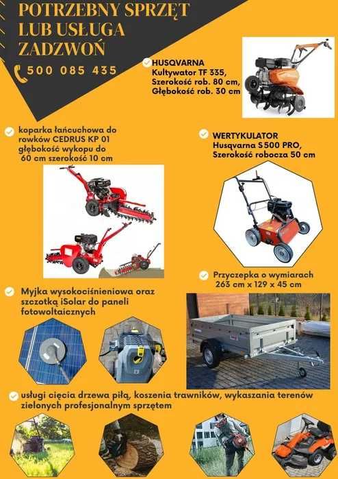 Koparka łańcuchowa Cedrus KP01 wynajem/usługa