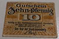 10 pfennig 1920 r. Stadt Annaberg