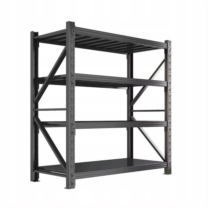 Regał metalowy 200 x 200 x 60 cm mocny magazynowy 250 kg półka