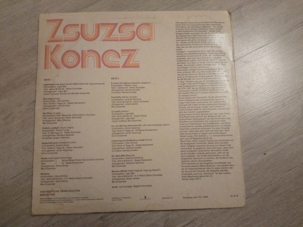 Zsuzsa Koncz. Winyl