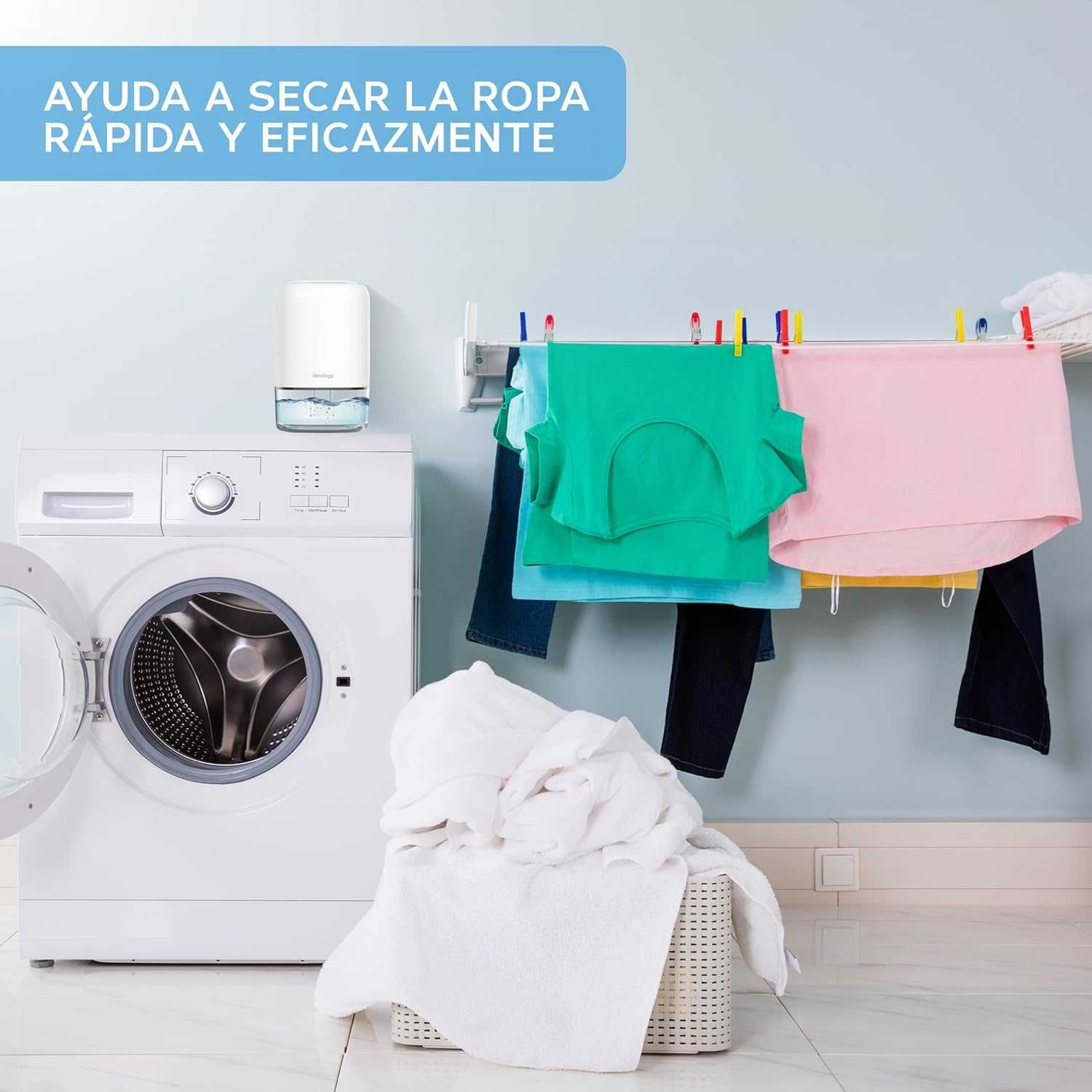 Mini desumidificador portátil compacto 1100 ml - NOVO