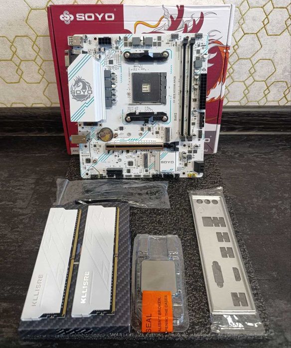 Ryzen 7 5700X + 32 DDR4 + B550 Материнська плата Комплект Новий