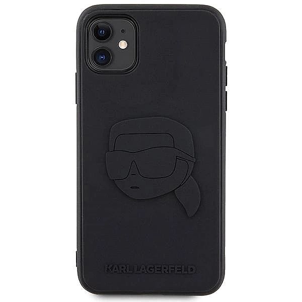 Etui Karl Lagerfeld Rubber Karl Head 3D na iPhone 11 / Xr - czarne