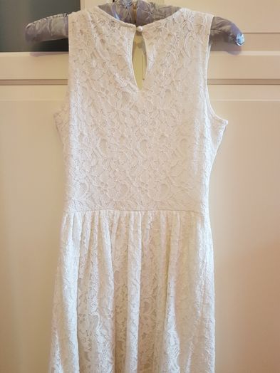 Sukienka letnia XS biała koronkowa