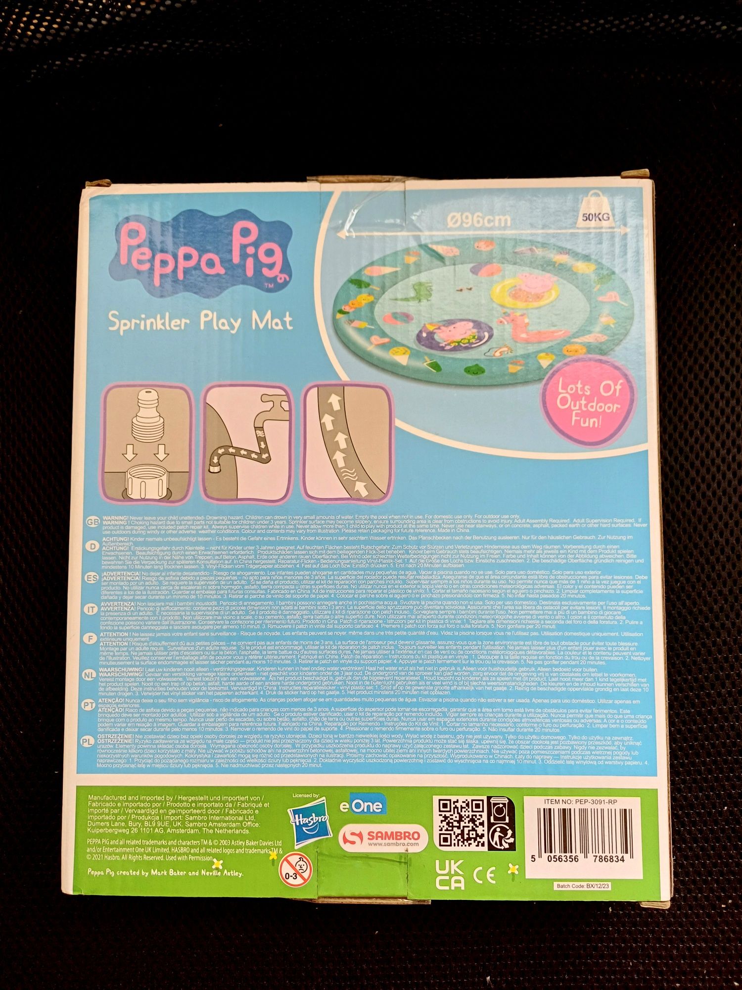 Mata zraszająca ze Świnką Peppa.