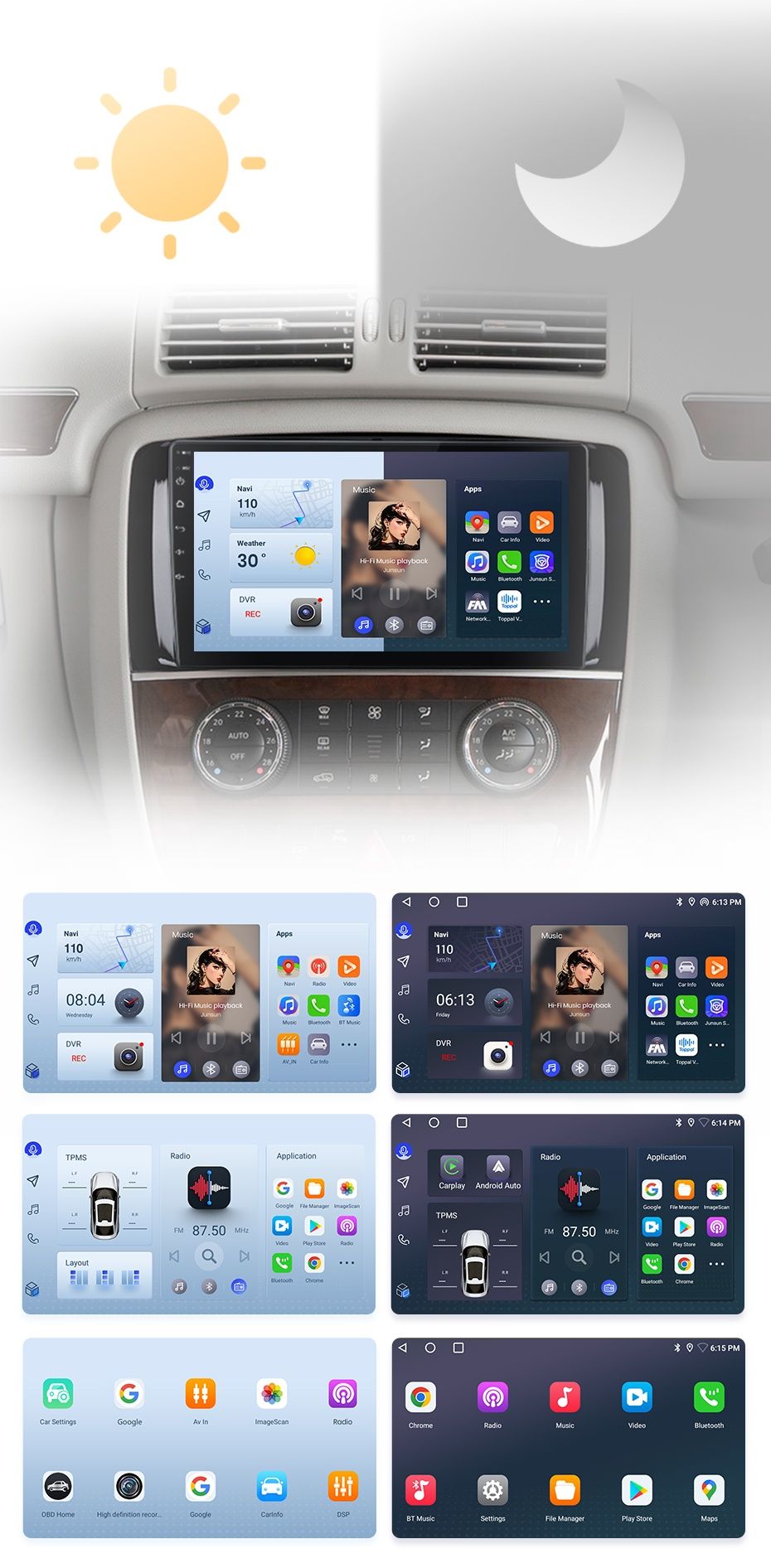 Rádio 9" Android Mercedes w251 Classe R300 R280 Carplay GPS WiFi 2/32G