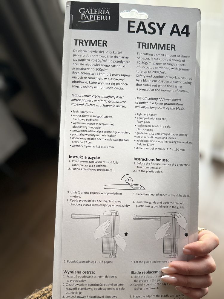 TRYMER do papieru a4