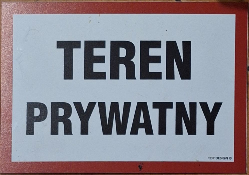 Tabliczka - Teren Prywatny