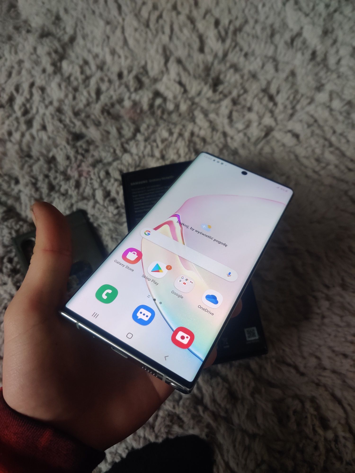 Samsung Galaxy note 10+ 12/256gb aura glow w perfekcyjnym stanie