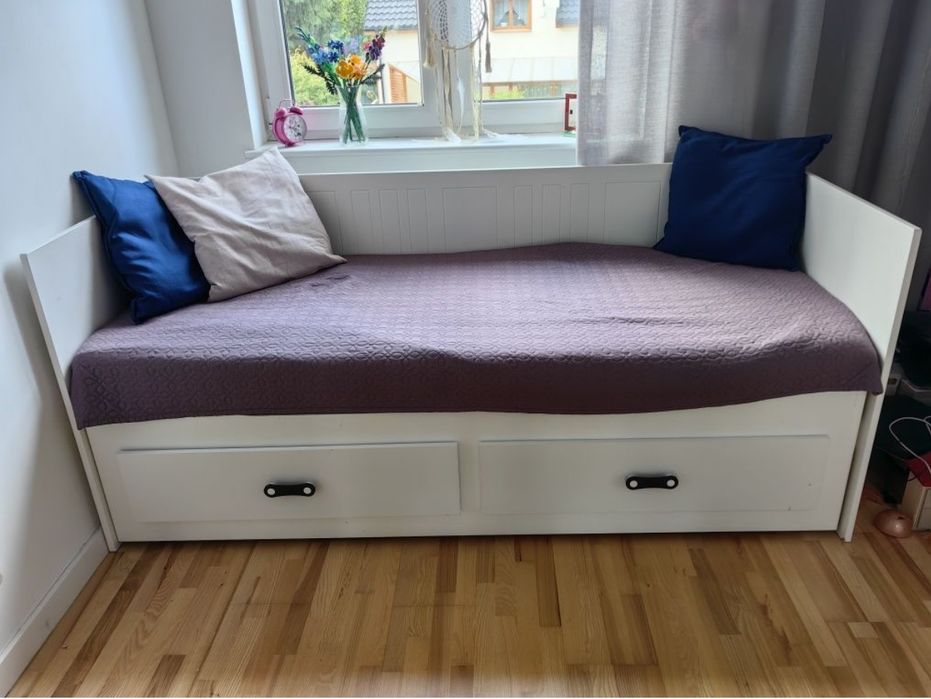 Hermes łóżko rozkładane, materac,hand made, led.