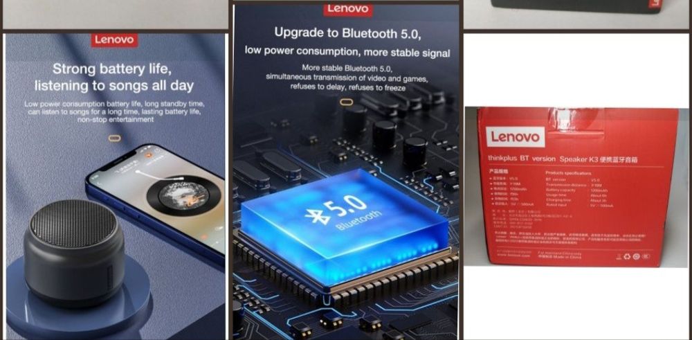 Портативная bluetooth колонка Lenovo thinkplus K3.