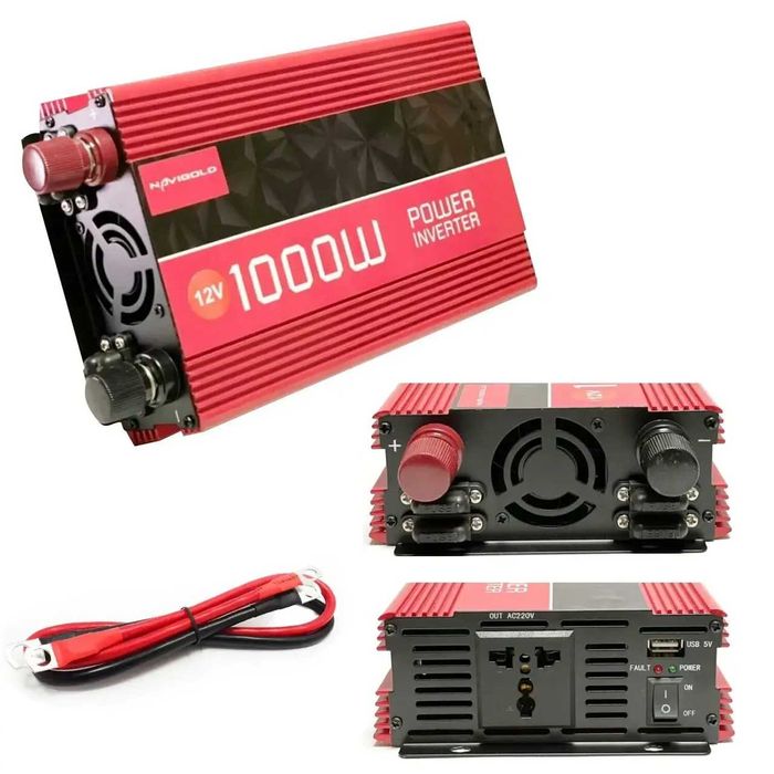 Преобразователь напряжения 12V/220v 1000/2000W Инвертор для котлов