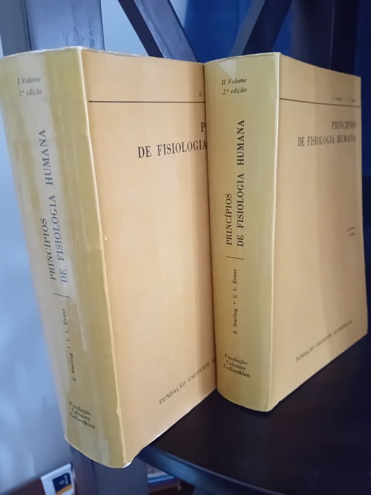 Principios da Fisiologia Humana 2 livros edição Calouste Gulbenkian