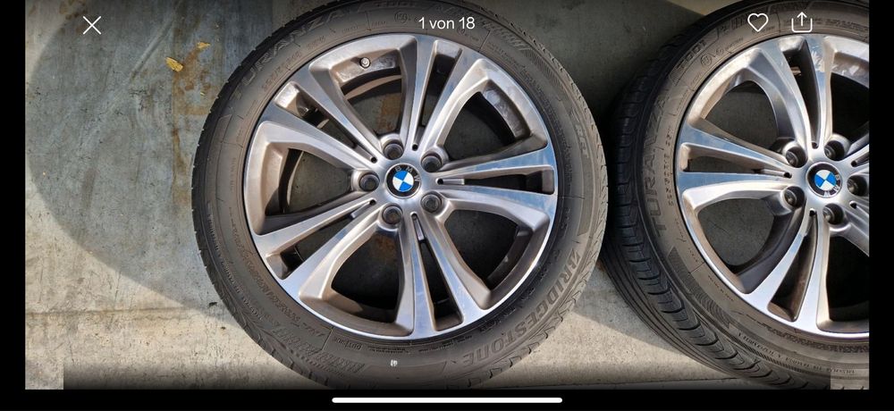 BMW 225/50R18 koła alufelgi BMW X1 2017 F48 5x112