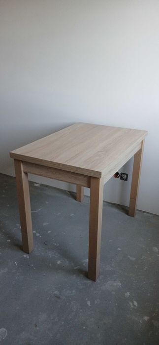 Stół rozkładany 2 w 1 dokładane nóżki ~ 125/63 dąb sonoma