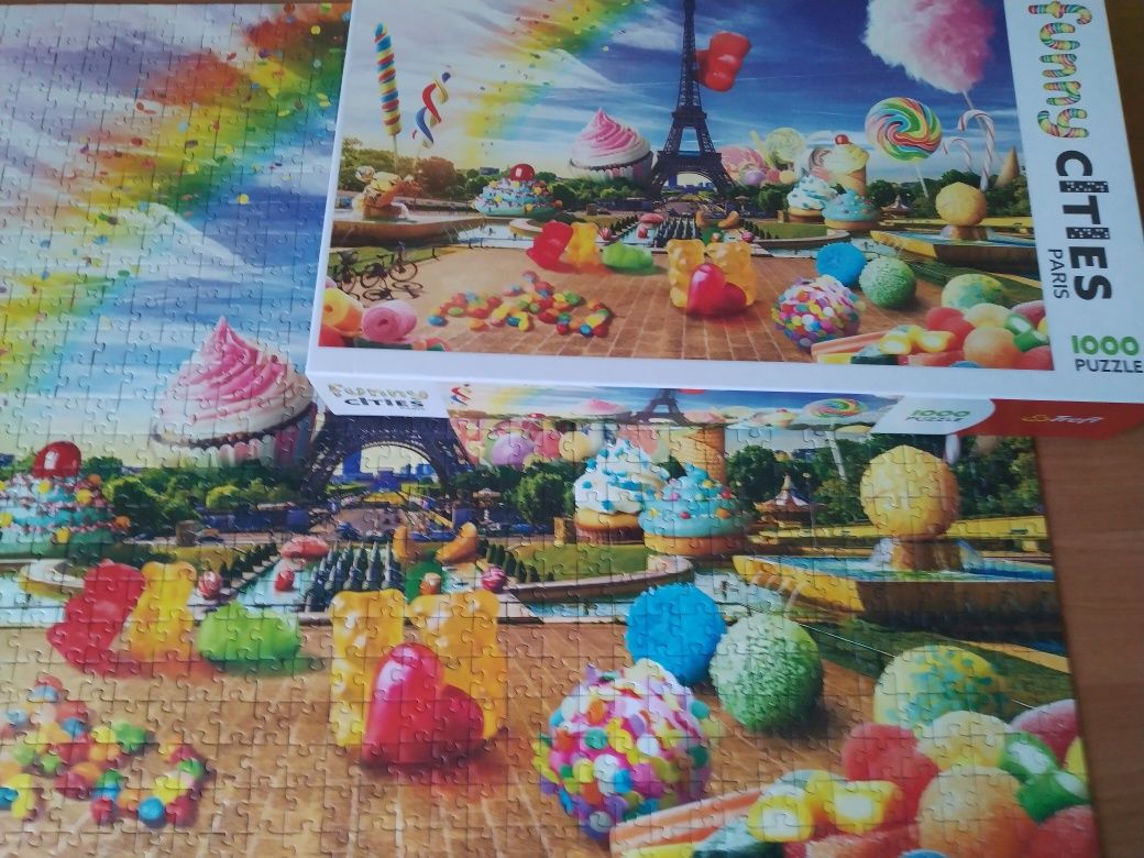 Puzzle Trefl 1000 - Słodki Paryż, raz układane