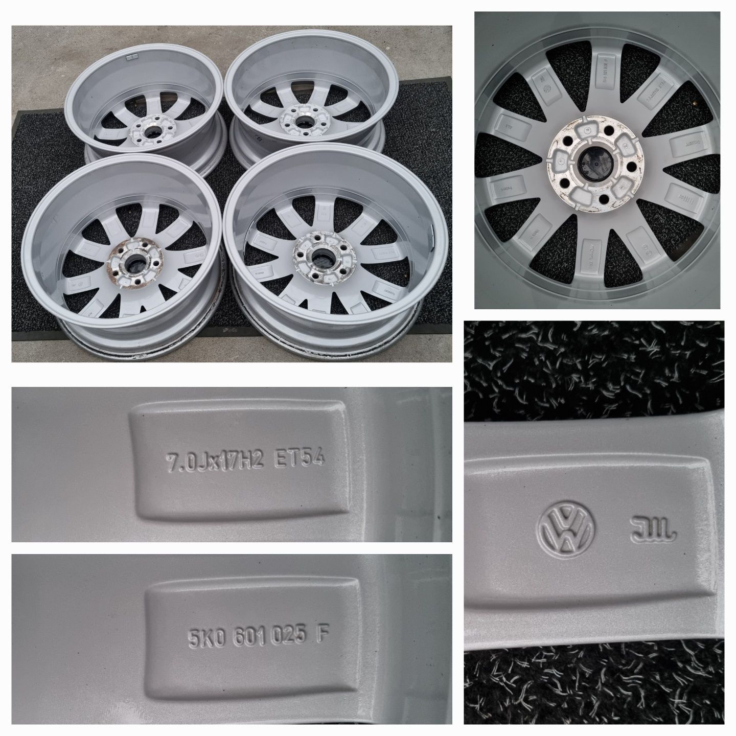 Felgi Alu 17" VW Golf V VI VII Touran Caddy Jetta 5x112 Oryginalne