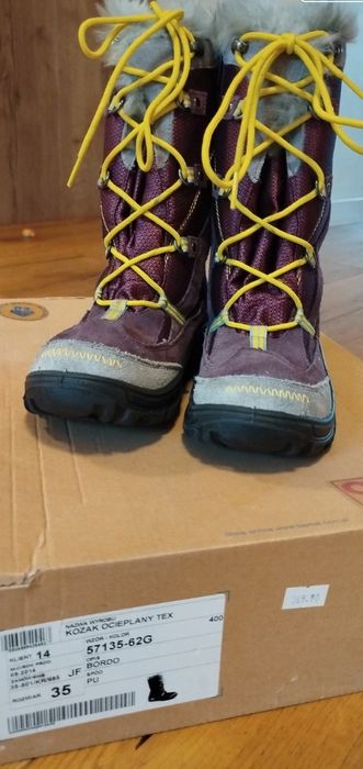 Buty ocieplane, śniegowce, kozaki 35