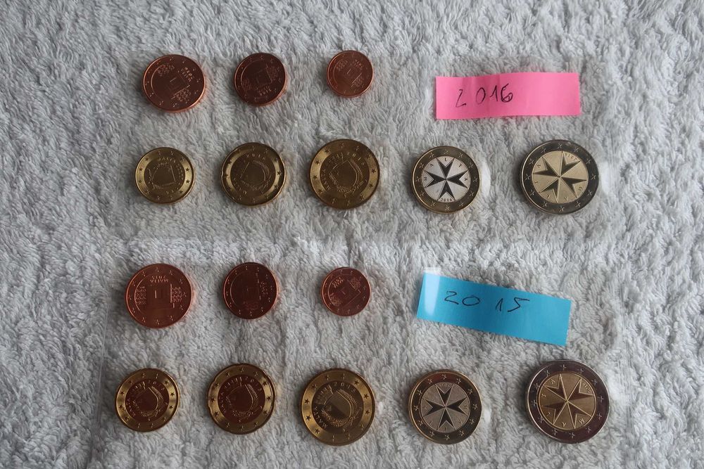 Set Moedas EURO Coins UNC - Malta (vários anos)
