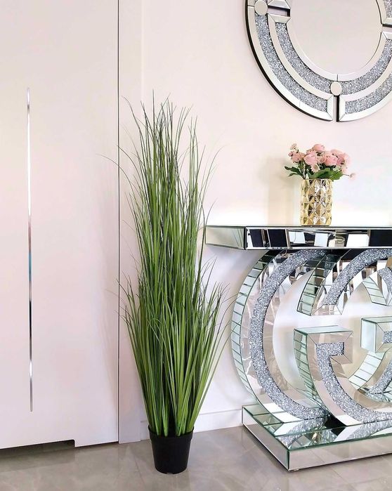 Sztuczna trawa wysoka roślina w doniczce gęsta trawa ozdobna 120 cm