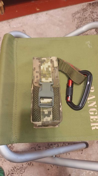 Стропа евакуаційна з  карабіном 25KN в чохлі DERBY Evac-S піксель