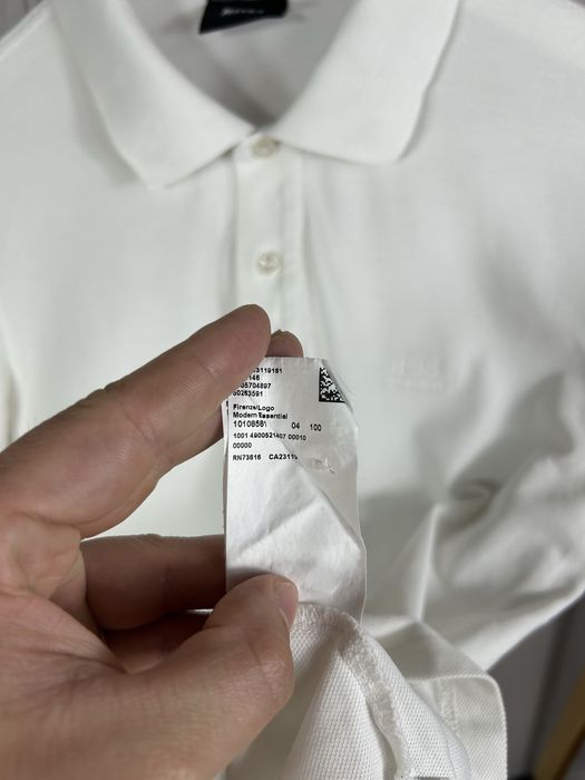 Hugo Boss White Pima Cotton Regular Fit білосніжне поло розмір S