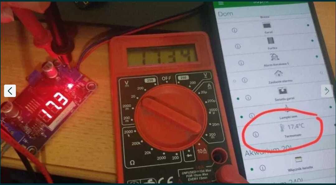 Woltomierz od 0 do 30 V - SUPLA TASMOTA
