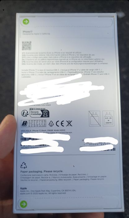 Iphone 17 Black 256GB novo na caixa selado