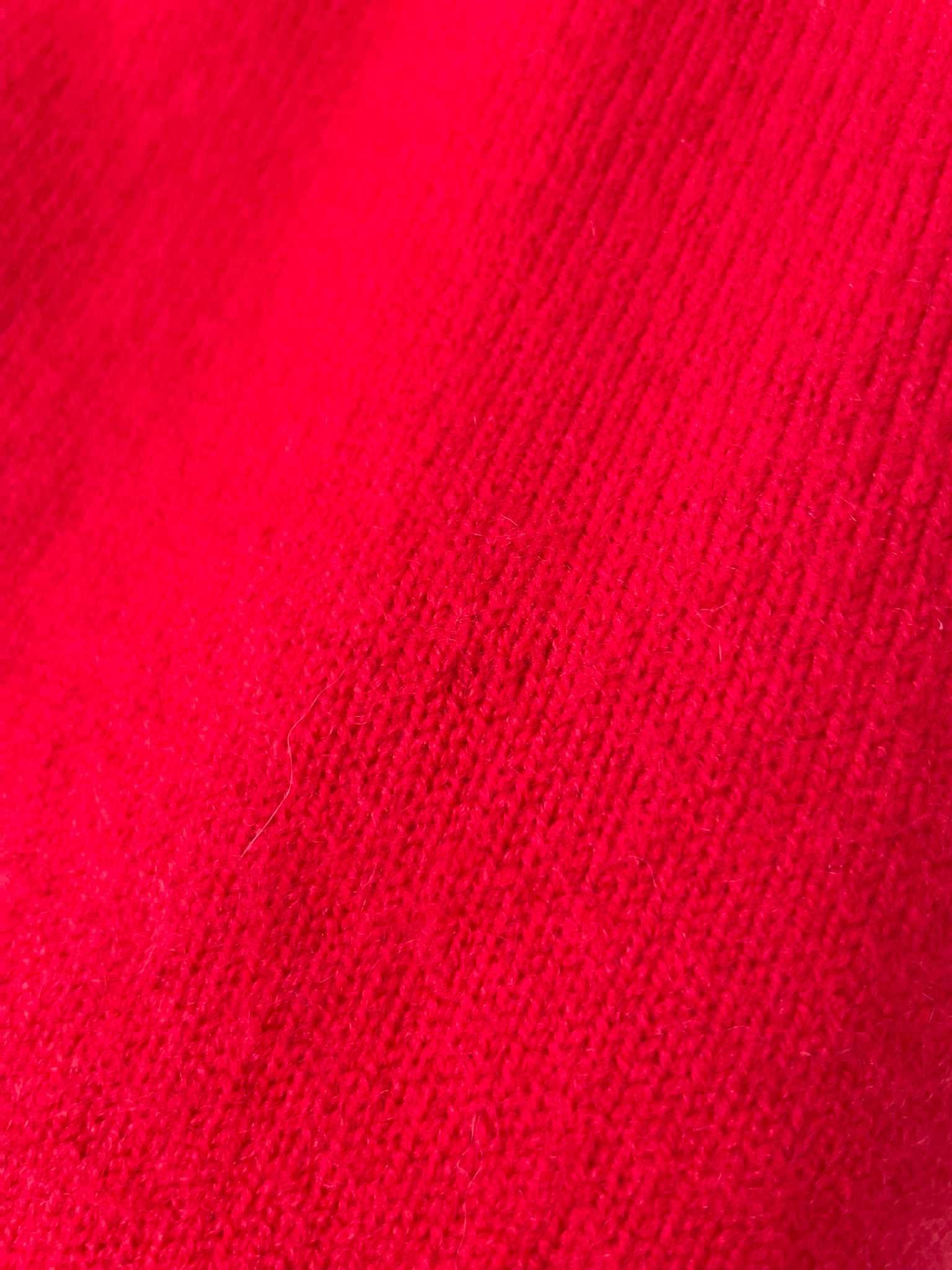 Bershka sweter czerwony wełna wool obszerny oversize M 38