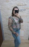 Bluzka w kwiatki flower Topshop r.38 r.M prześwitująca falbanki retro